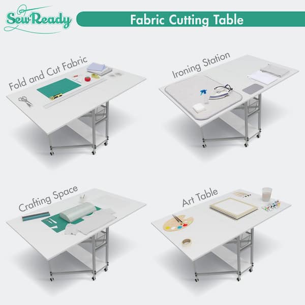 Sew Ready Sewing 60 in. W x 36 in. D MDF Folding Fabric Cutting