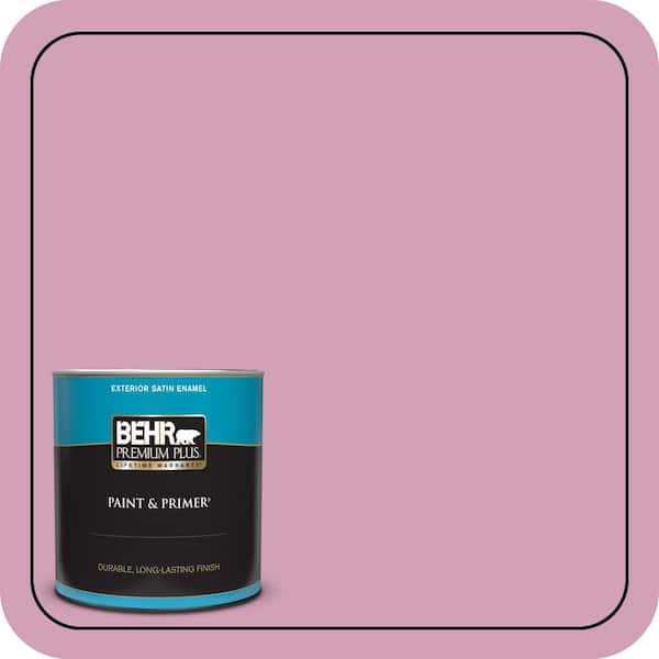 BEHR PREMIUM PLUS 1 qt. #M130-4 Raspberry Smoothie Satin Enamel Exterior Paint & Primer