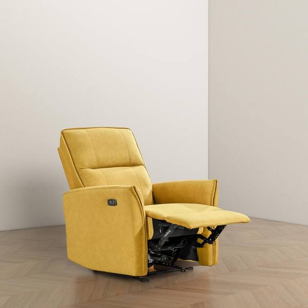 Ashcroft Furniture Co EternaLounge Dark Yellow Suede Metal