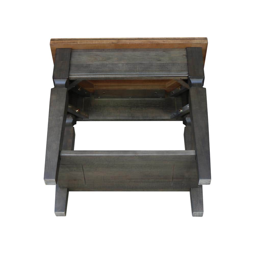 Vista 24 in. Hickory/Coal H Solid Wood End Table - thumbnail 4