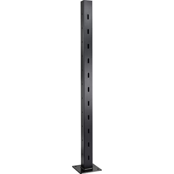 CityPost 42 in. Face Mount Black Deck to Stair Corner Post