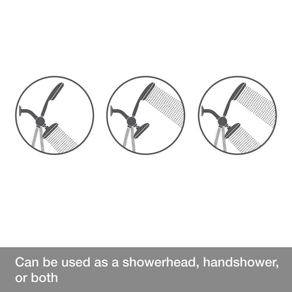 KOHLER Rosewood 6-Spray Patterns 1.75 GPM 4.93 in. Wall Mount Dual Shower Heads in Vibrant Brushed Nickel