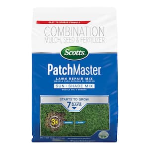 PatchMaster 10 lbs. Lawn Repair Mix Sun + Shade Mix, Combination Grass Seed, Fertilizer, and Mulch