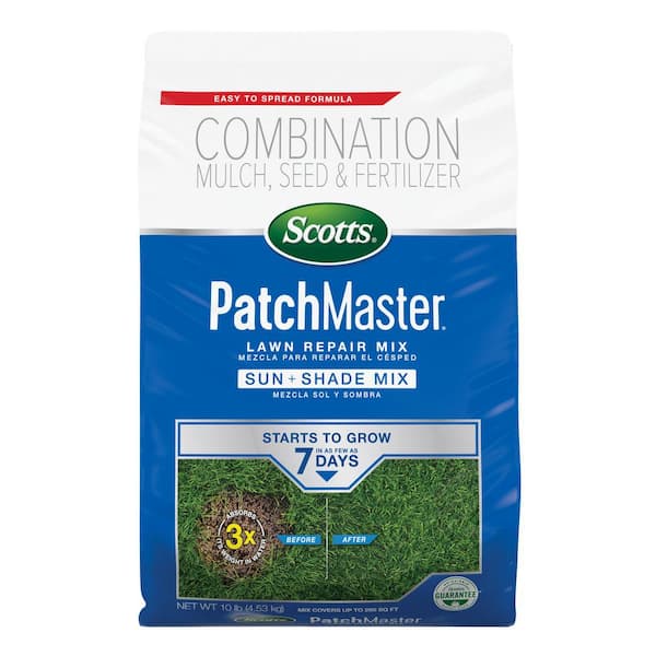 Scotts 10 lbs. Patchmaster Sun and Shade Grass Seed, Mulch and Lawn Fertilizer