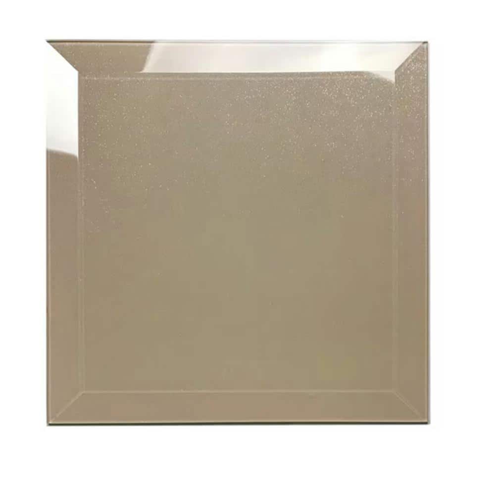 Frosted Elegance Glossy Glittery Cream Beveled Square 8 in. x 8 in. Glass Wall Tile (3.552 sq.ft/Case) price history on PriceWatchPro