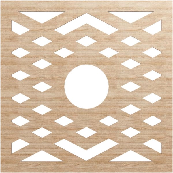 Ekena Millwork 0.25 in. x 30 in. x 30 in. Wood Medallion Moulding