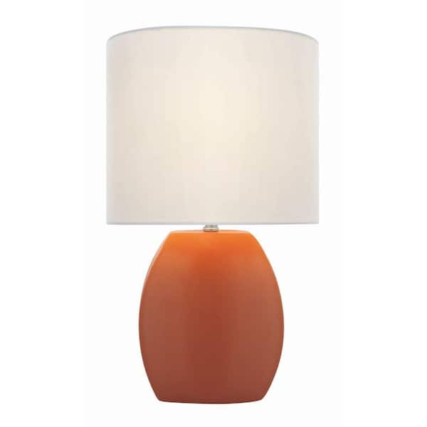 Illumine Designer 17 in. Orange Table Lamp