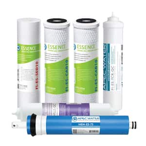 Essence Complete Replacement Filter Set for 75 GPD Reverse Osmosis pH Enhancing 6-Stages Replacement Filter