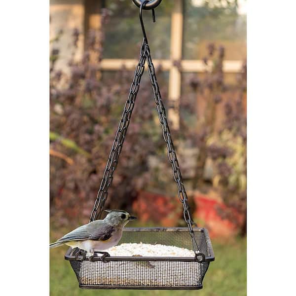 Wild Bird Hanging Feed Station Plastic Container Food Seed Garden Birds Feeder 