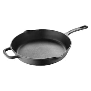 10 in. BBQ Cast Iron Frying Pan with Helper Handle