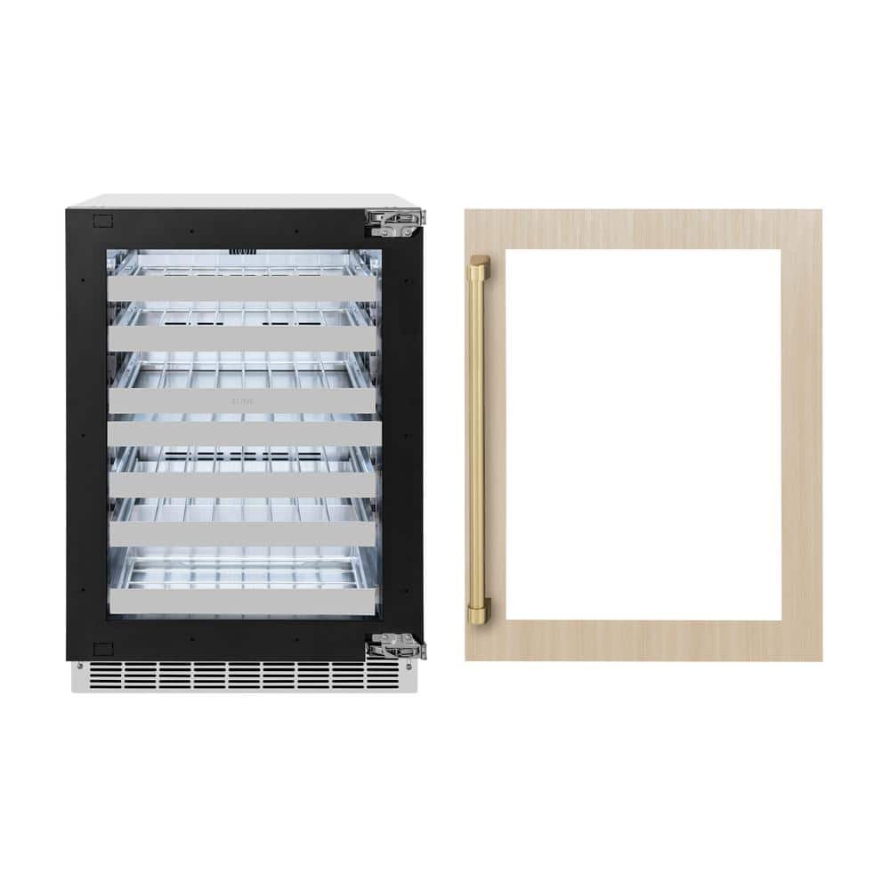 24-Inch Dual Zone Wine Cooler with Champagne Bronze Handle