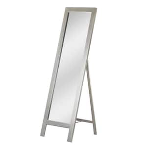 18 in. W x 64 in. H Brushed Nickel Full-Size Free-Standing Easel Dressing Mirror