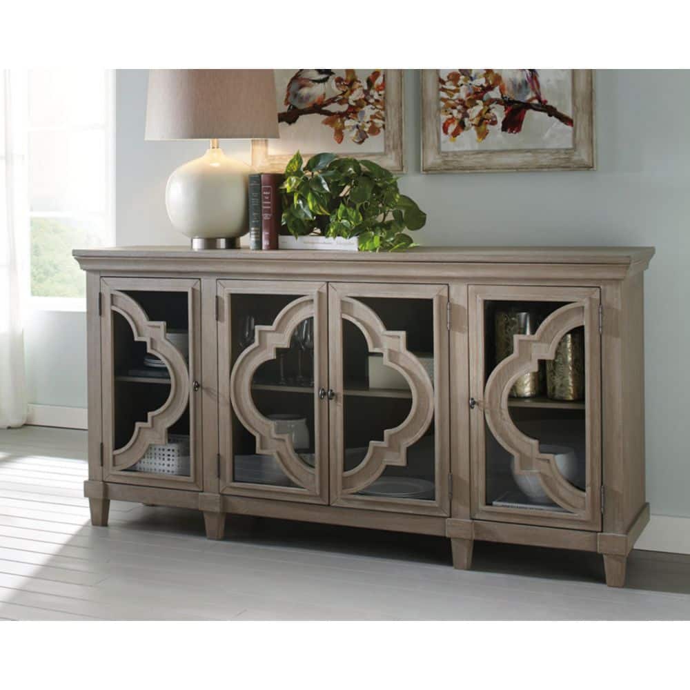 Fossil Ridge Gray 39.13 in. Accent Cabinet with 3-Shelves price history on PriceWatchPro