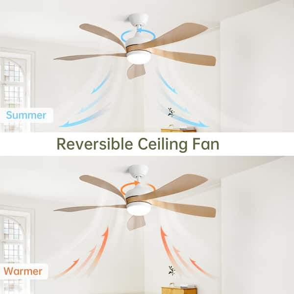 PUDO 52 in. Rustic Natural Indoor Ceiling Fan Light with 3