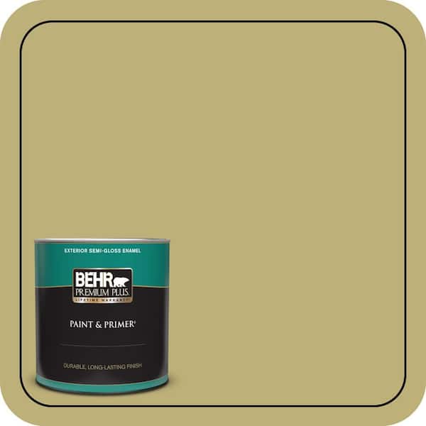 BEHR PREMIUM PLUS 1 qt. #MQ6-60 Everglade Semi-Gloss Enamel Exterior Paint & Primer