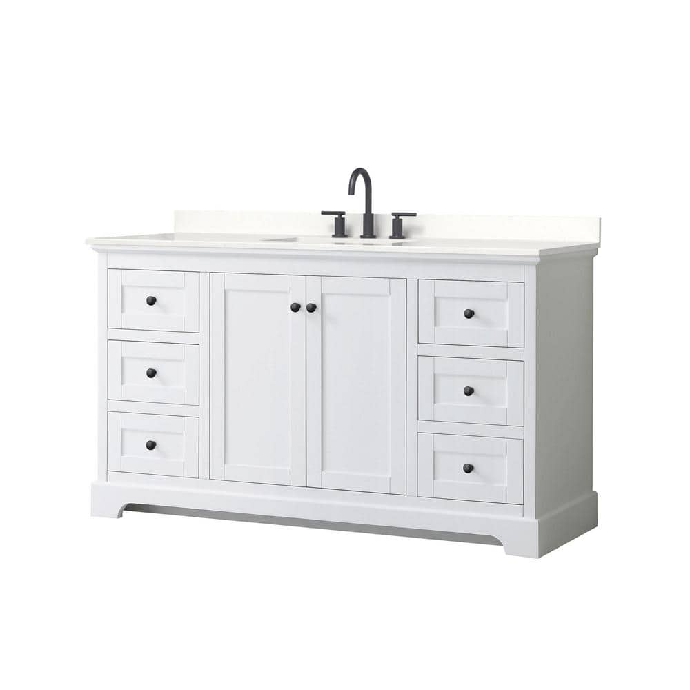 Wyndham Collection Avery 60 in. W x 22 in. D x 35 in. H Single Bath ...