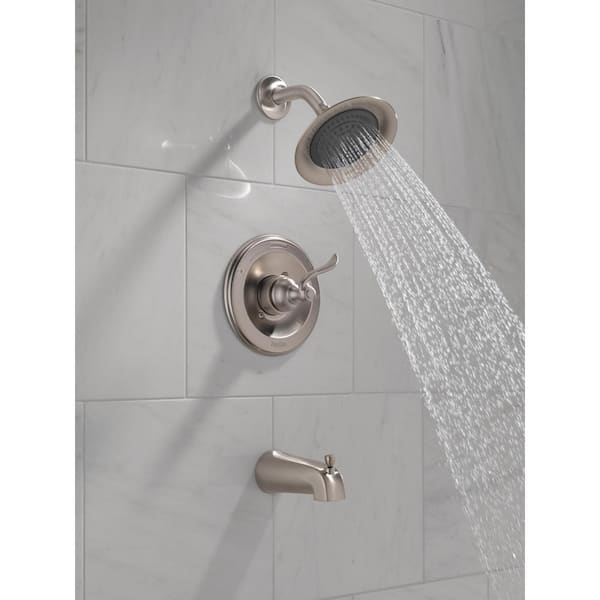 Windemere 1-Handle Tub and Shower Faucet Trim Kit in Stainless (Valve Not Included)