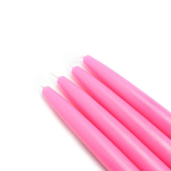 Photo 1 of 6 in. Hot Pink Taper Candles (12-Set)