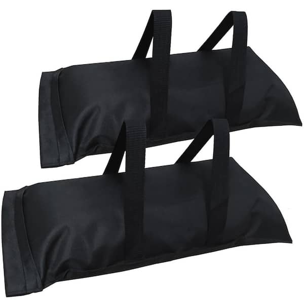 Large Umbrella Base Weight Bags, Black Fillable Sandbags without Sand 2-Pack