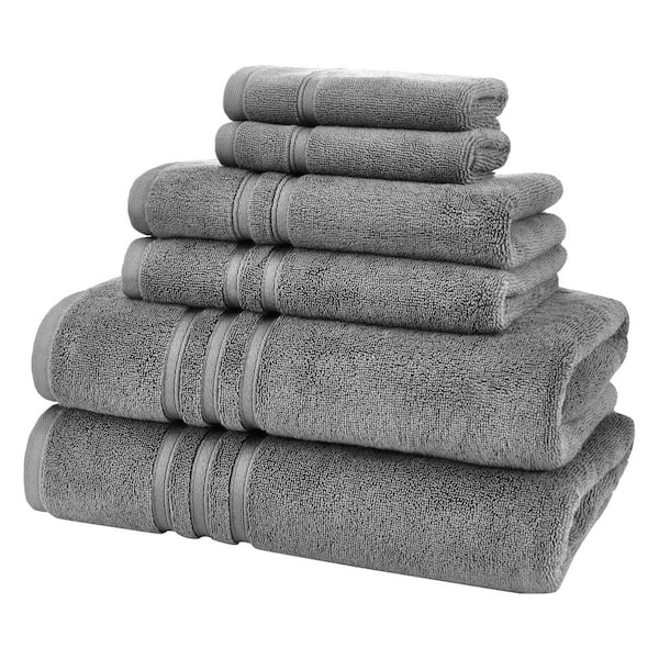 Turkish Cotton Ultrasoft Charcoal Gray 12-Piece Bath Towel Set