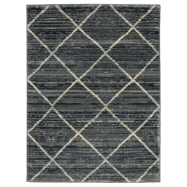 Home Decorators Collection Luciana Blue Doormat 2 ft. x 3 ft. Scatter Area Rug