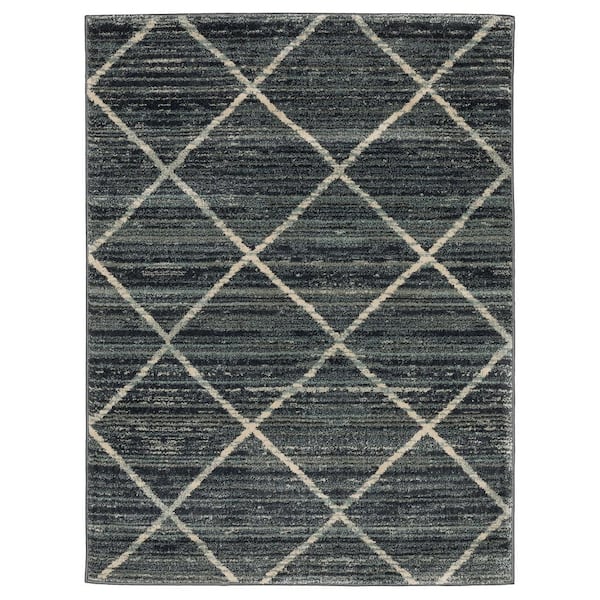Home Decorators Collection Luciana Blue 7 ft. x 10 ft. Geometric Area Rug