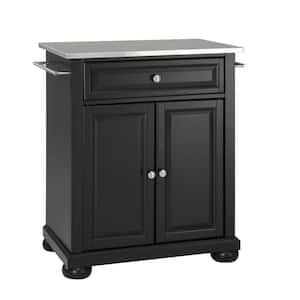 Black With Stainless Top Crosley Furniture Kitchen Islands Kf30022abk 64 300 