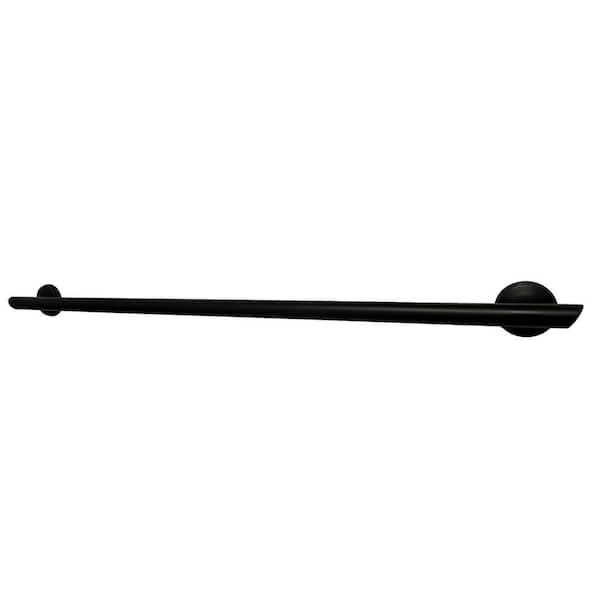 36 in. x 1.25 in. ConceaLED Screw Straight Decorative ADA Compliant Grab Bar with and Angled Ends in Matte Black