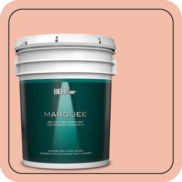 BEHR MARQUEE 5 gal. Home Decorators Collection #HDC-CT-14A Sunkissed Apricot Semi-Gloss Enamel Interior Paint & Primer