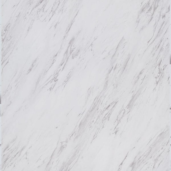 TrafficMaster Carrara Marble 4 MIL 12 in. W x 24 in. L Peel and Stick  Waterproof Vinyl Tile Flooring (20 sqft/case) SS1212 - The Home Depot