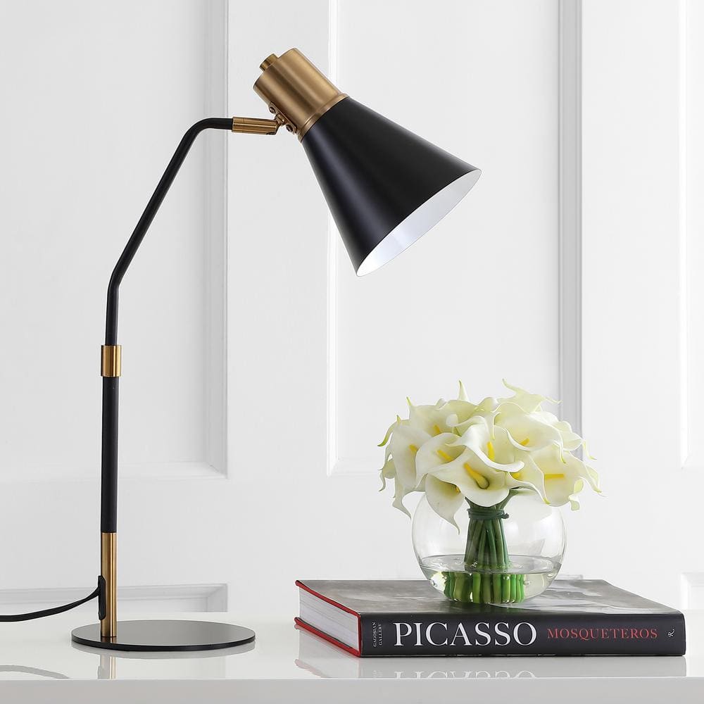 Apollo 22.5" Black and Brass Metal LED Task Lamp