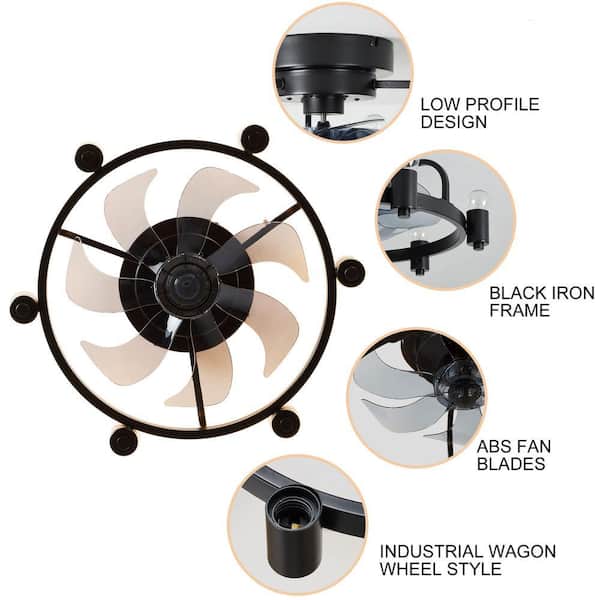 Ceiling Fans With Lights And Remote,20" Fandelier Ceiling Fan Flush