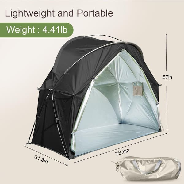 Poloma 1-Person Outdoor Cot Tent with Zippered Door and