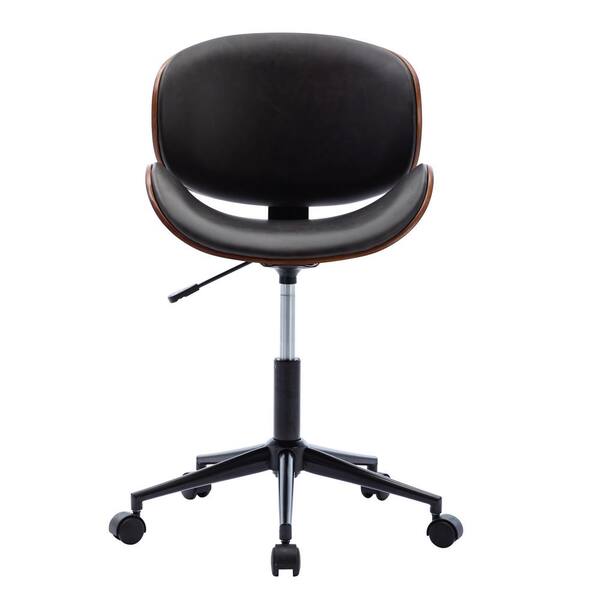 dark grey leather office chair