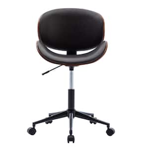 Leather Dark Grey Bentwood Adjustable Office Chair
