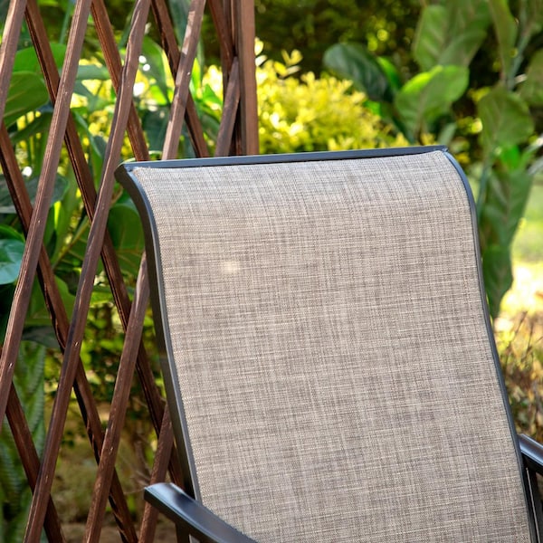 PHI VILLA Black 9-Piece Metal Patio Outdoor Dining Set with