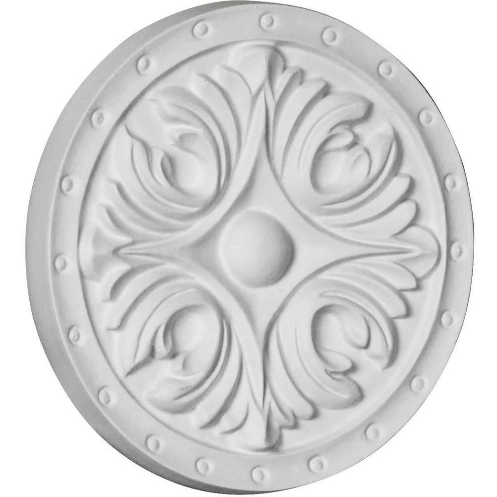 White Polyurethane Bordeaux Rosette Accent Piece