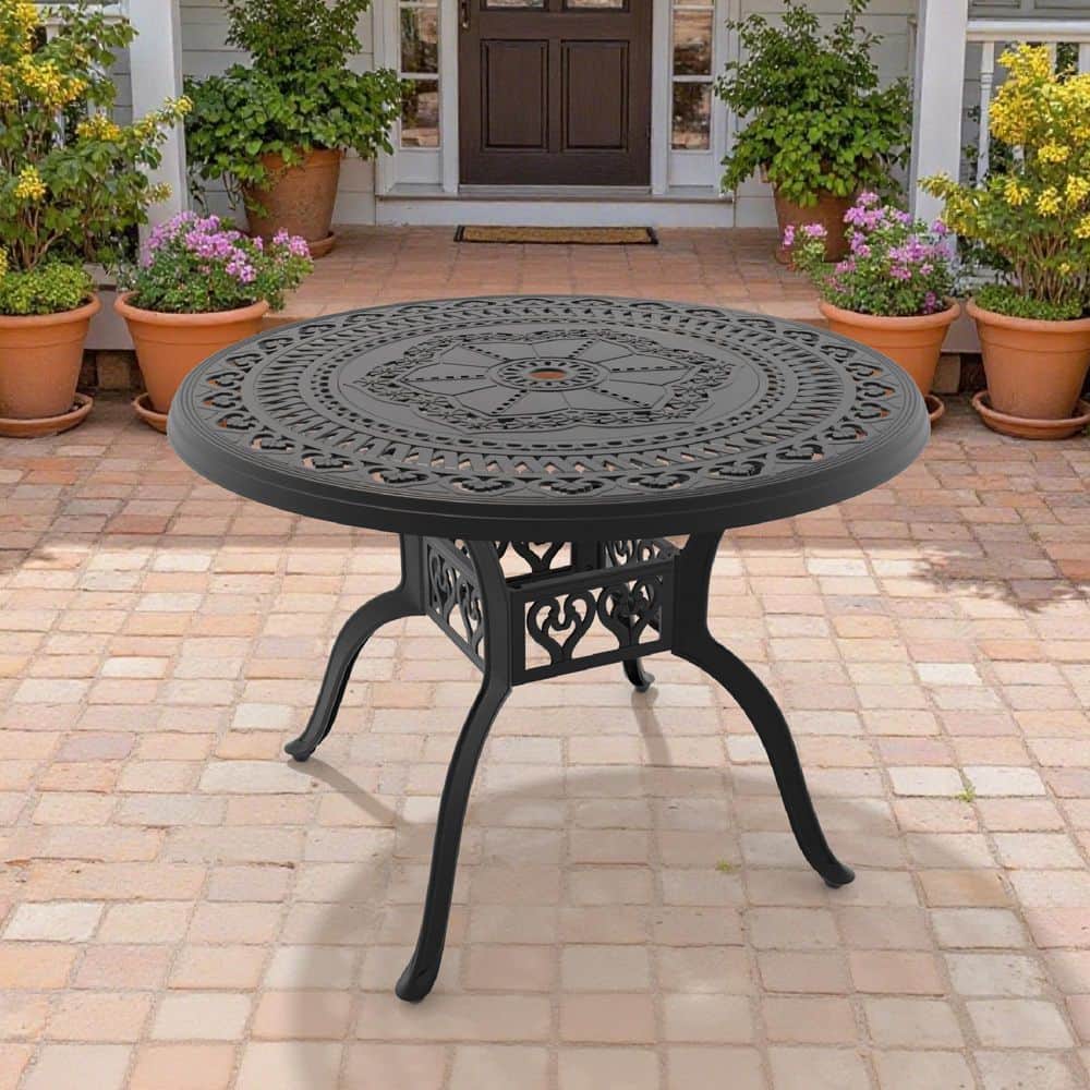 amazon prime round patio tables 30 inch with umbrella hole PATIO-IN 30.7