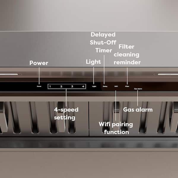 30 in. Convertible Vent Wall Mounted Range Hood in Stainless Steel with Delay Shut-Off and Smart Control