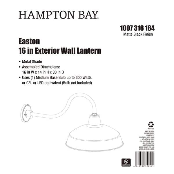 hampton bay easton wall lantern