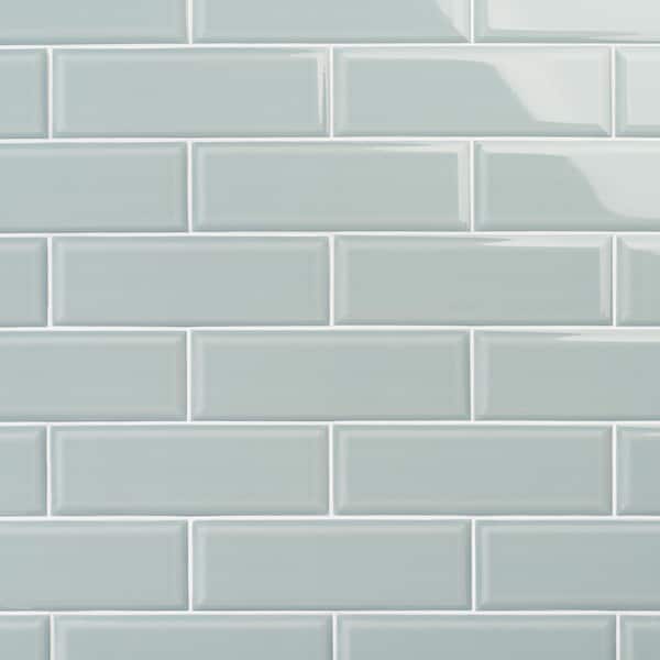 Ivy Hill Tile Danvers Sage Green 3.93 in. x 11.81 in. Polished Beveled Ceramic Subway Wall Tile (12.91 sq. ft./Case)