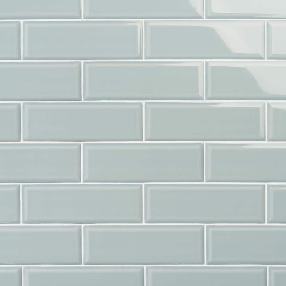 Danvers Sage Green 3.93 in. x 0.28 in. Polished Beveled Ceramic Subway Wall Tile Sample price history on PriceWatchPro