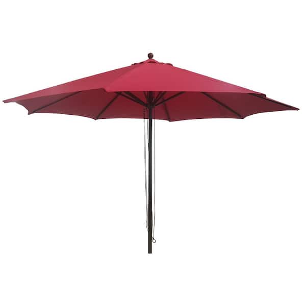 Siavonce 12 ft. Market Patio Umbrella Without Base for Garden Patio Swimming Pool (Red)