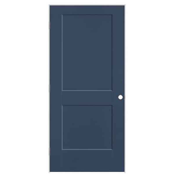 Masonite 36 in. x 80 in. 2-Panel Logan Right-Hand Solid Core Night Tide Molded Composite Single Prehung Interior Door