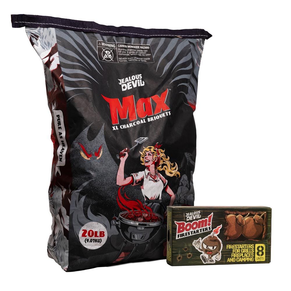JEALOUS DEVIL 20 lbs. Charcoal Briquets and Boom Firestarter