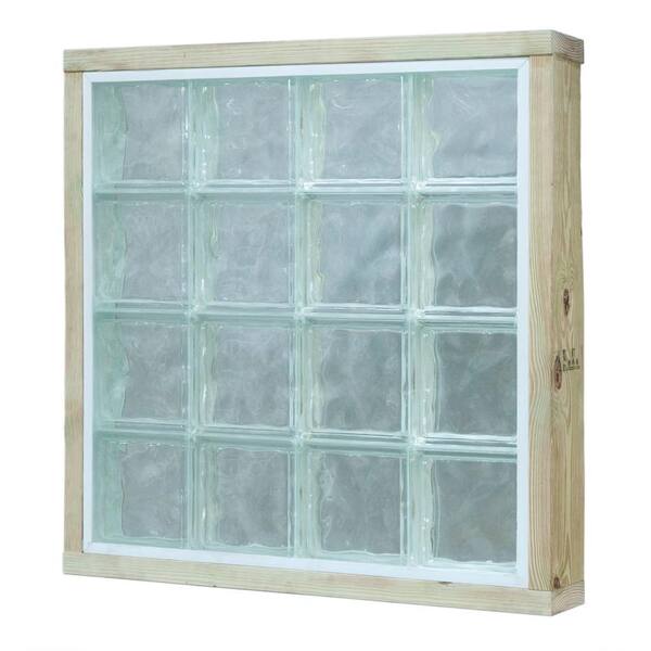 Pittsburgh Corning 40 in. x 40 in. x 5.5 in. LightWise Endura Pattern Hurricane Impact Glass Block Window