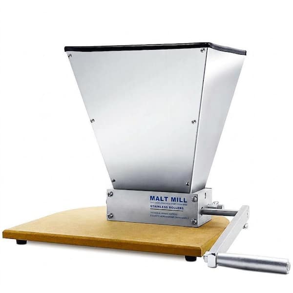 Stainless Steel Adjustable Roller Grain Mill Manual Crusher Drill Compatible Homebrew Malted Barley Grinder