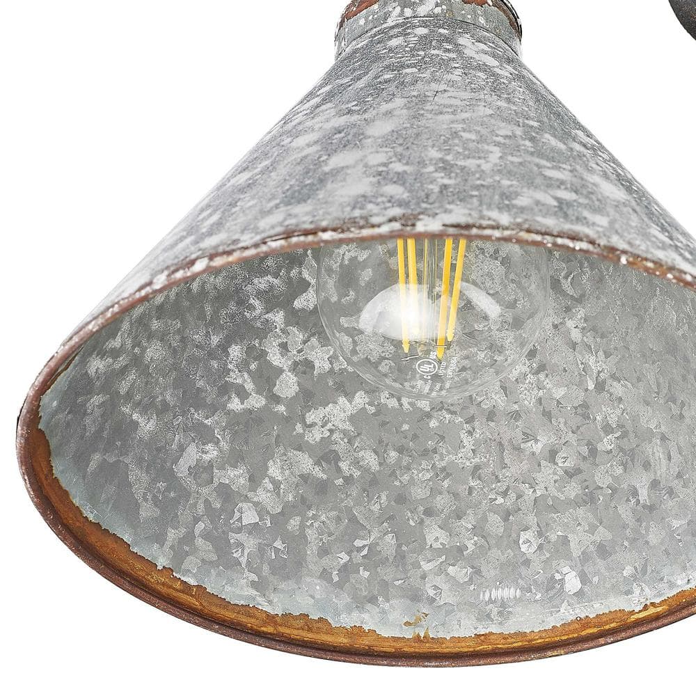 Jasper Antique Black Iron Dimmable Wall Sconce with Gray Shade