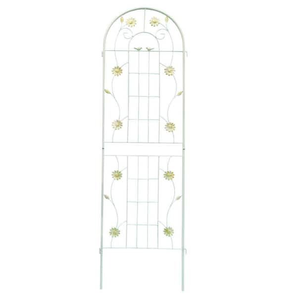 Tunearary 71 in. x 19.7 in. Metal Garden Trellis, Rustproof Trellis for Climbing Plants Outdoor Flower Support, White (4-Pack)