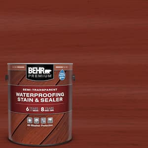 1 gal. #ST-330 Redwood Semi-Transparent Waterproofing Exterior Wood Stain and Sealer